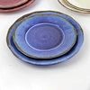 blue melamine plates